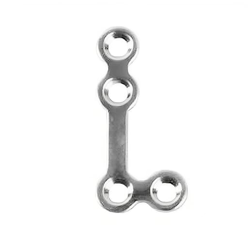 SK Surgicals SS Mini Bone Plates L Shape 90° With Gap - 2mm (Pack of 2)