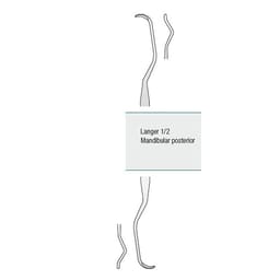 GDC Langer Curettes 1/2 For Mandibular Posterior #6 (Sl1/2) - 3