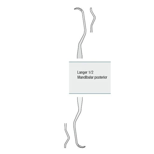 GDC Langer Curettes 1/2 For Mandibular Posterior #6 (Sl1/2)