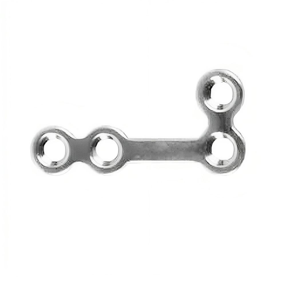 SK Surgicals SS Mini Bone Plates L Shape 90° With Gap - Left 1.5mm (4 Holes) 105.420SL