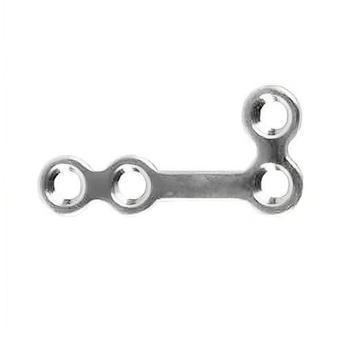 SK Surgicals SS Mini Bone Plates L Shape 90° With Gap - Left 1.5mm (4 Holes) 105.420SL (Pack of 2 )