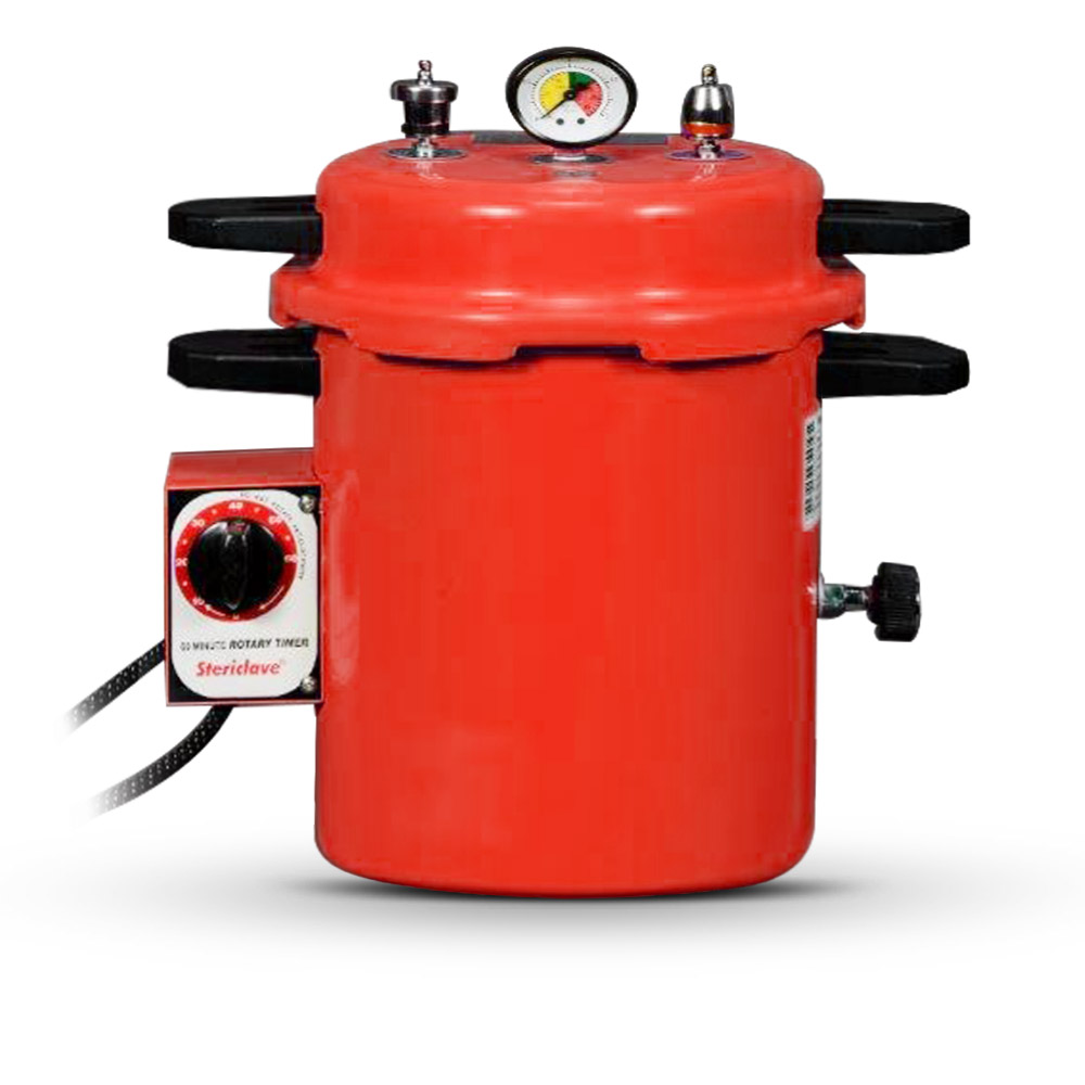 Life Dental & Clinical Autoclave ST911EPT 12 Litres (Red) with Drum (8 x 8 inches)