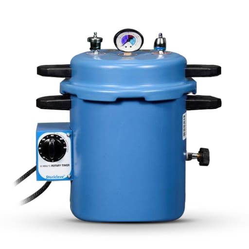 Life Dental & Clinical Autoclave ST911EPT 12 Litres (Blue) with Drum (8 x 8 inches)