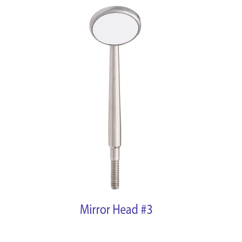 Zirc Crystal HD SS Mouth Mirror Head #3 (Pack Of 12)