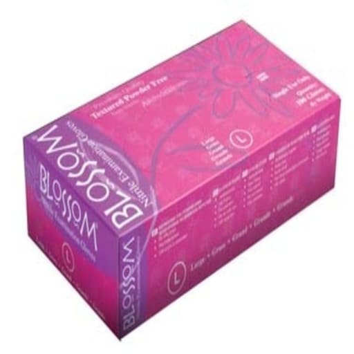 Blossom Lila Nitrile Exam Gloves - Large