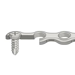 SK Surgicals SS Mini Bone Locking Plates - 2mm (Pack of 2)