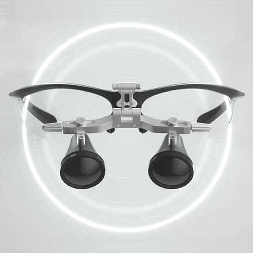 Eighteeth Brilliance Flip-Up Loupes with Softouch Surgical Headlight