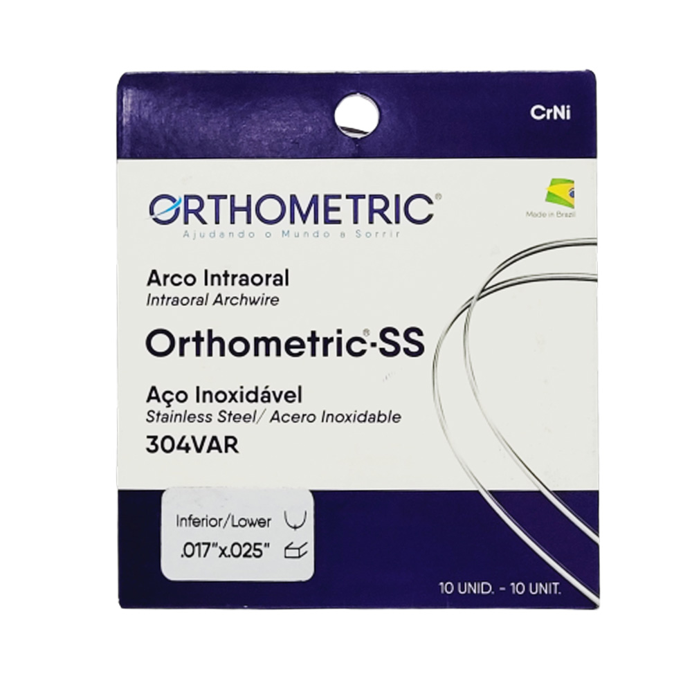 OrthoMetric SS Archwire Rectangular 017x025 Lower - (52.50.2517)