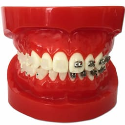 iDENTical Half Metal And Half Ceramic Brackets Orthodontics Model - M3003 (Red)