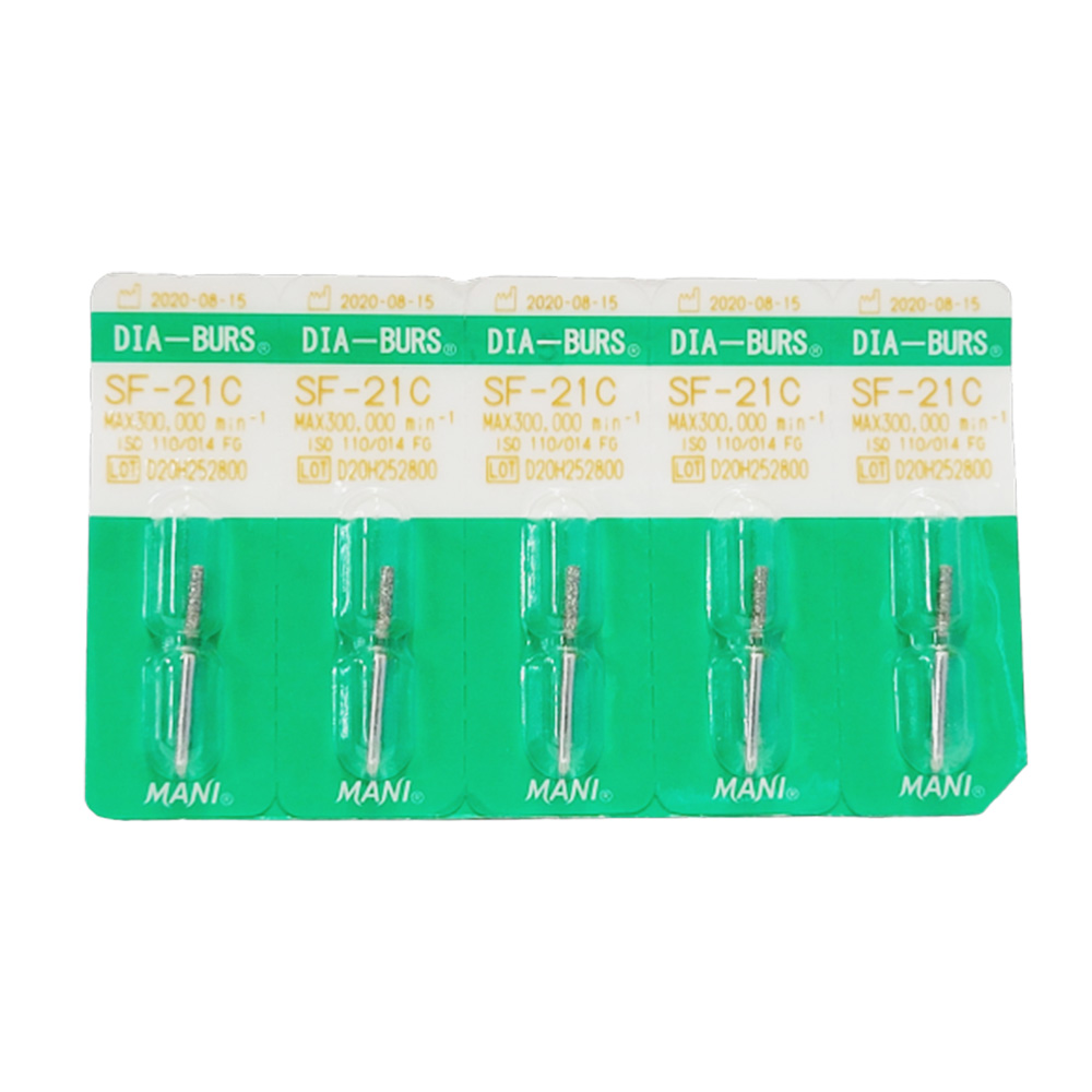 Mani Diamond Airotor Burs - Straight Flat End / Sf Series