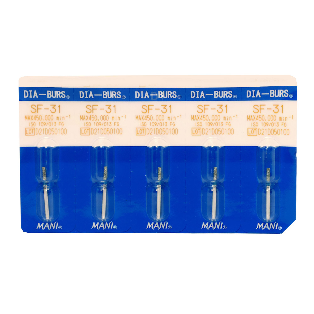 Mani Diamond Airotor Burs - Straight Flat End / Sf Series