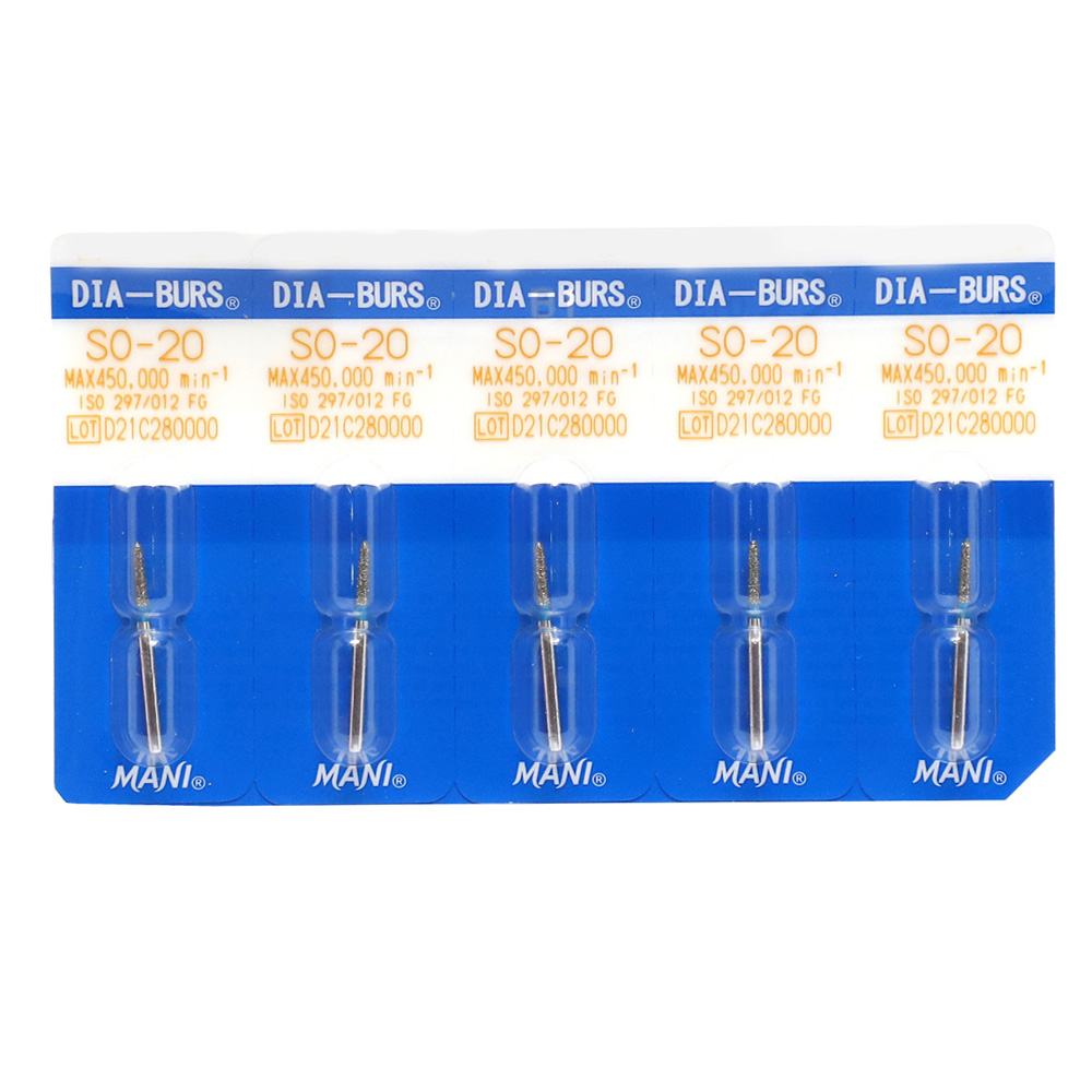 Mani Diamond Airotor Burs - Straight Ogival End / So Series