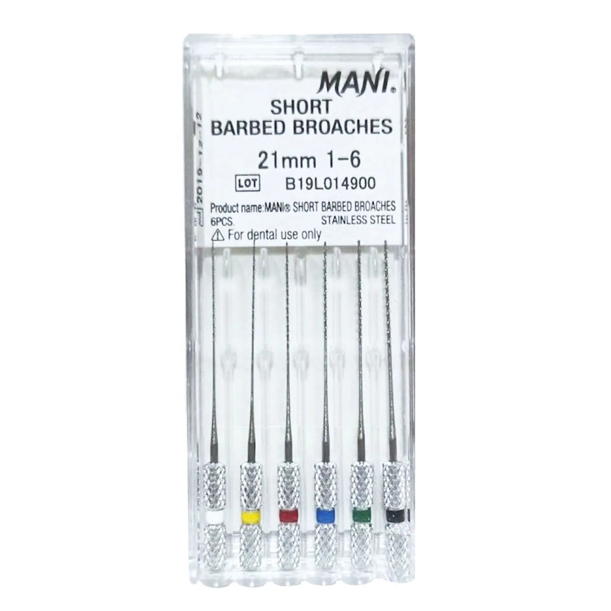 Mani Short Barbed Broaches #1-6 Assorted