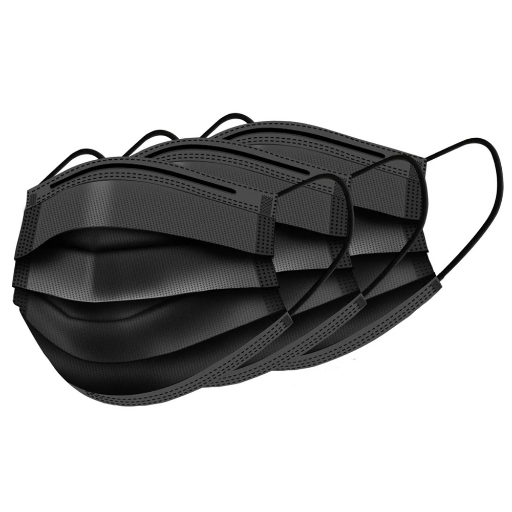 ET Dental Face Mask 3 Ply Black (Meltblown)