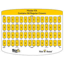 Kids-e-Dental Bioflx Posterior Crown Master Kit (56 Crowns)