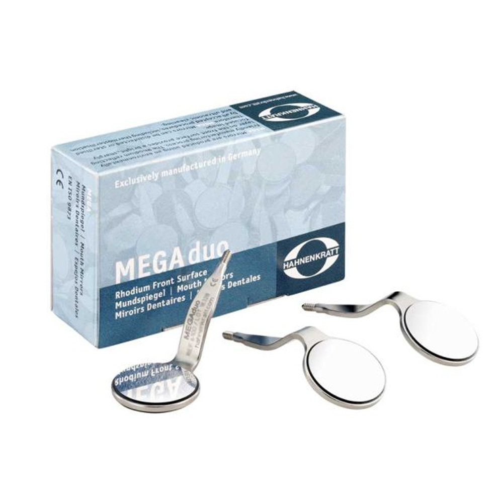 Hahnenkratt MEGAduo 24 mm Double sided Mouth Mirrors No. 5 (SS) Plane 6/pk (6101)