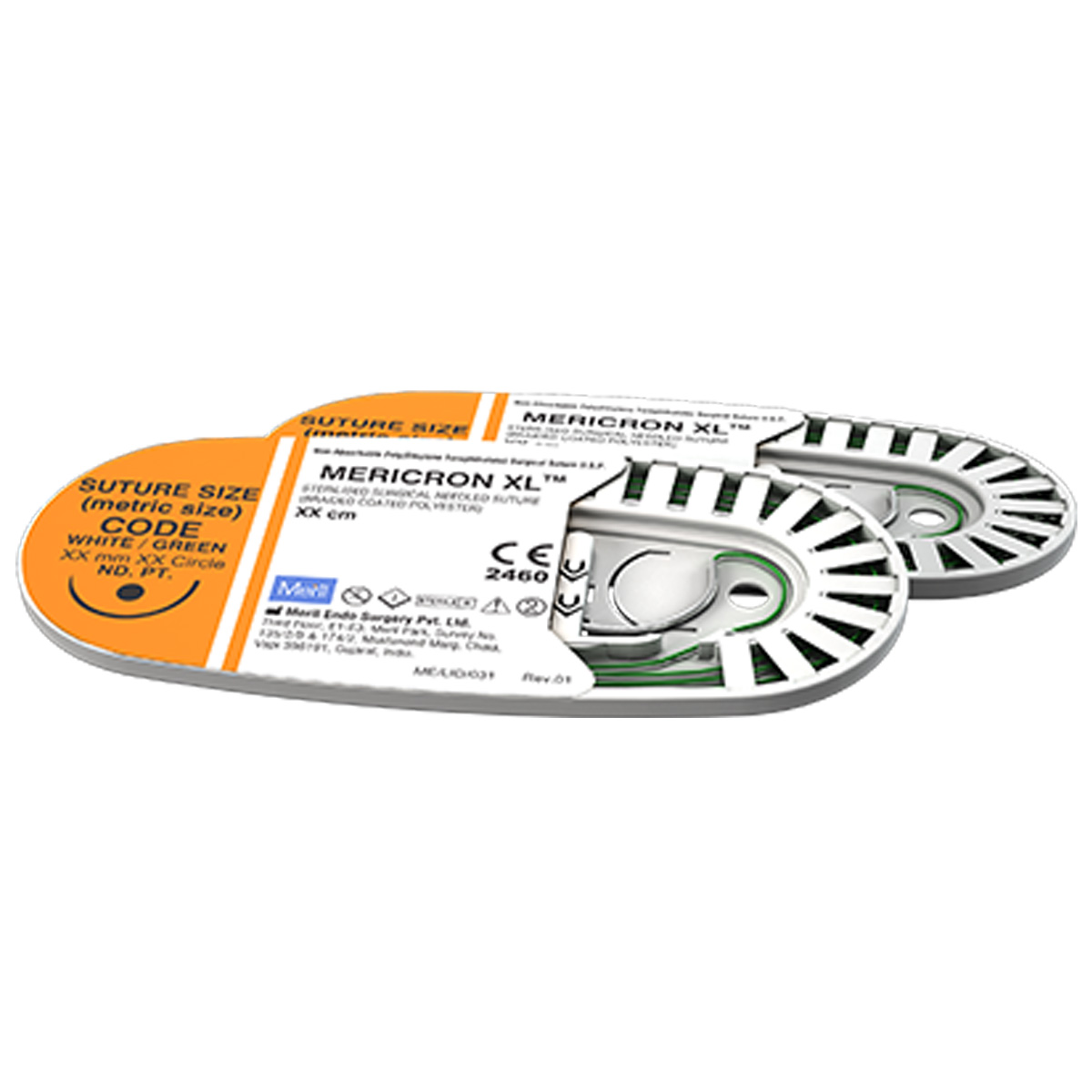 Meril Mericron XL #4-0 Polyester Suture