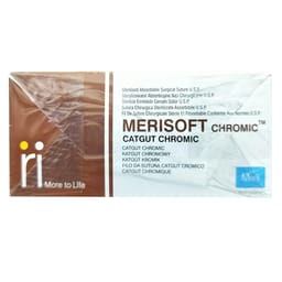 Meril Merisoft Chromic #3-0 Catgut Suture (ME4237NX) - Pack of 12