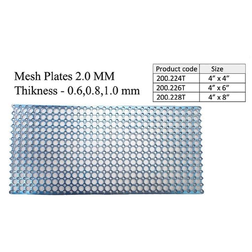 SK Surgicals Titanium Bone Mesh Plates (Pack of 2)