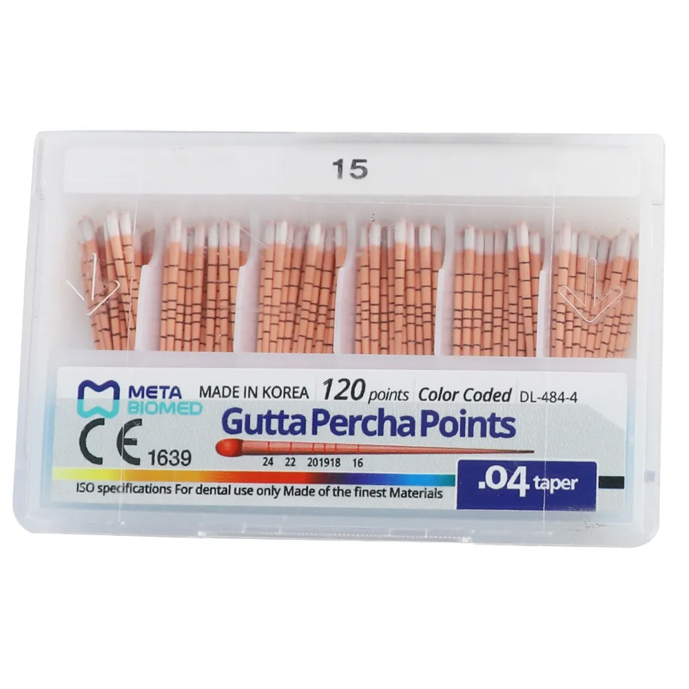 Meta Gutta Percha Points Special Taper - 4% #15 (Pack Of 120)
