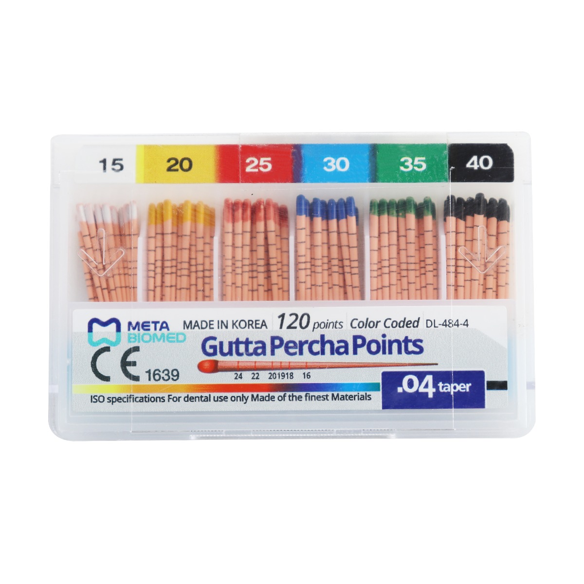 Meta Gutta Percha Points Special Taper - 4% (Pack of 120)