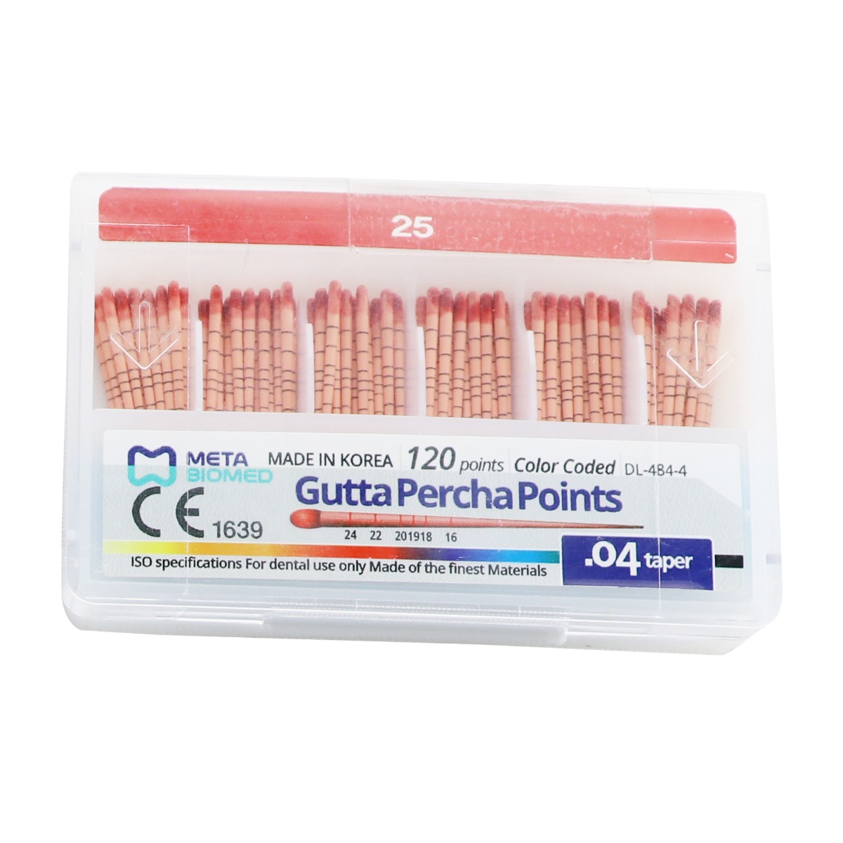 Meta Gutta Percha Points Special Taper - 4% (Pack of 120)