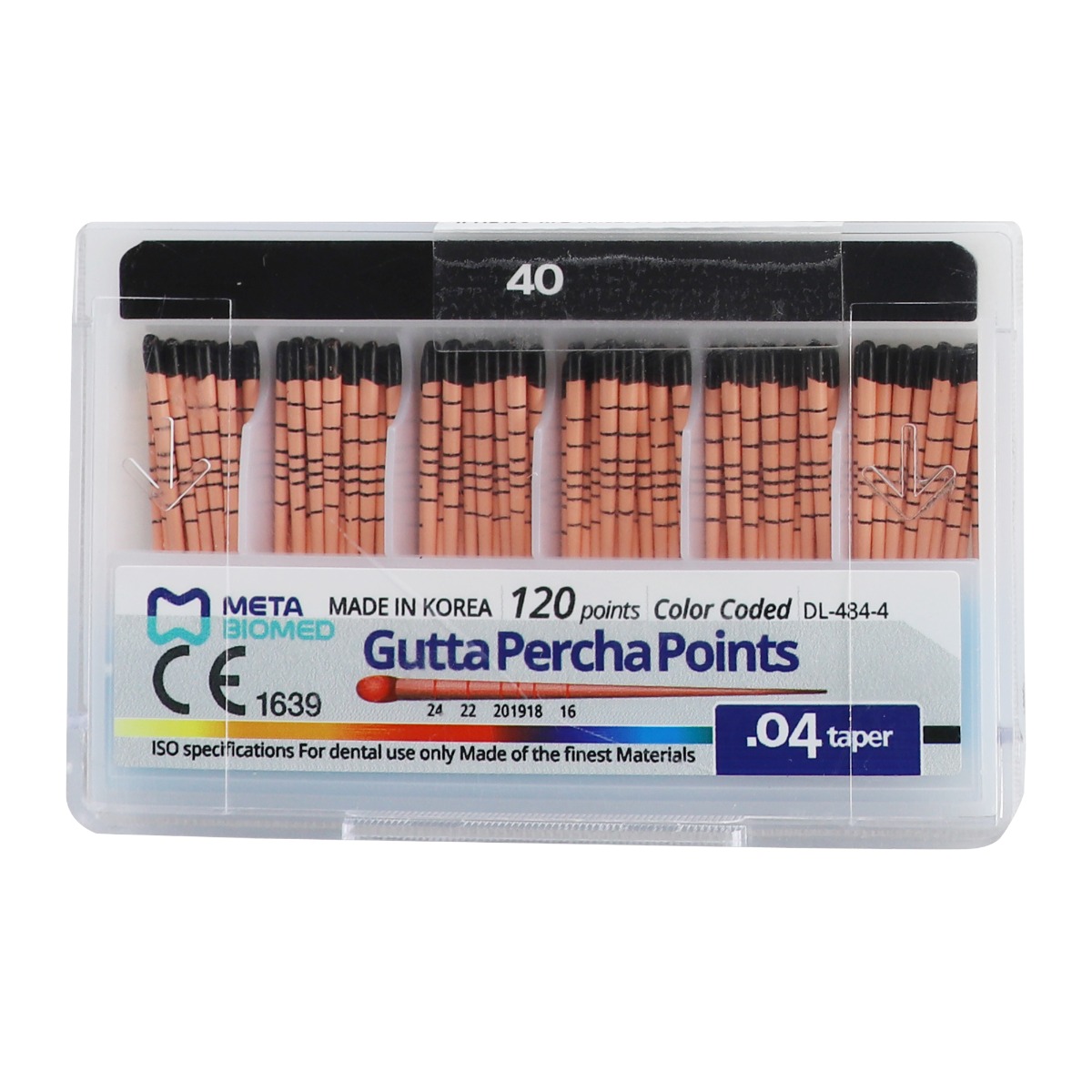 Meta Gutta Percha Points Special Taper - 4% (Pack of 120)