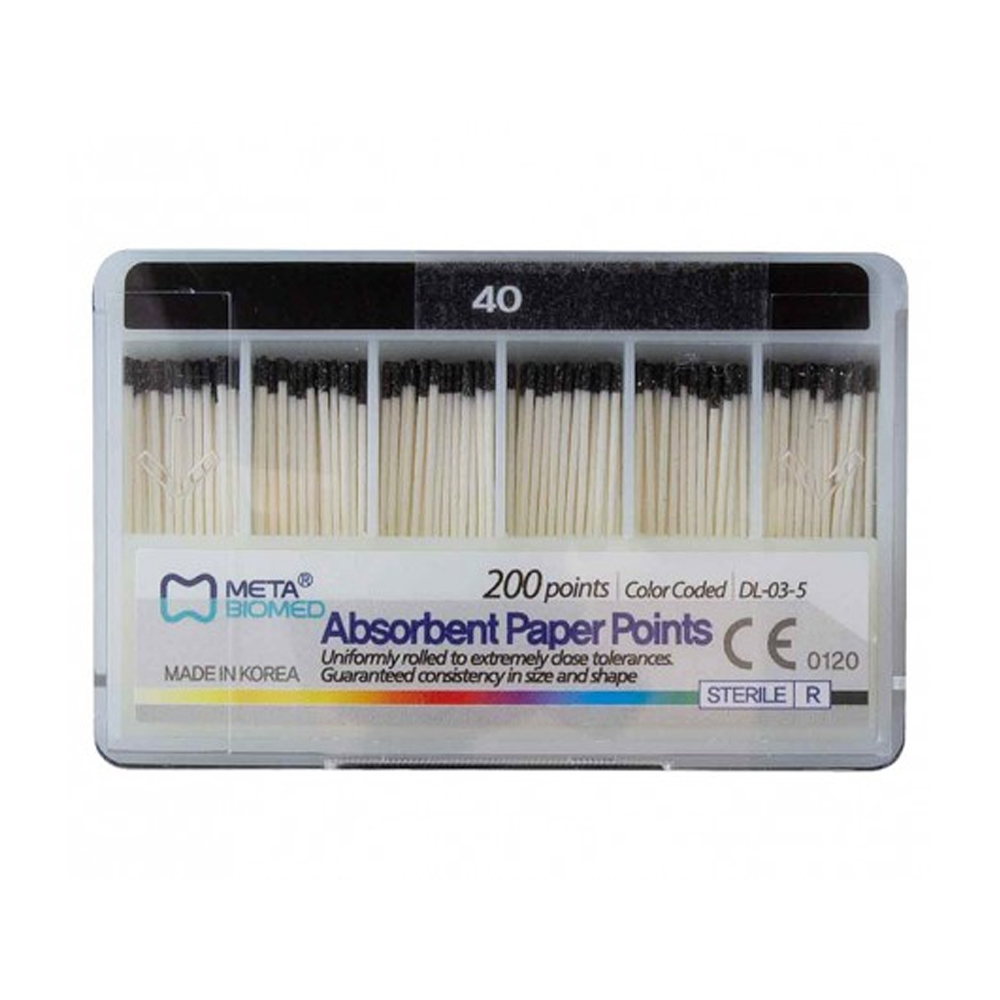 Meta Absorbent Paper Points - 2% #40