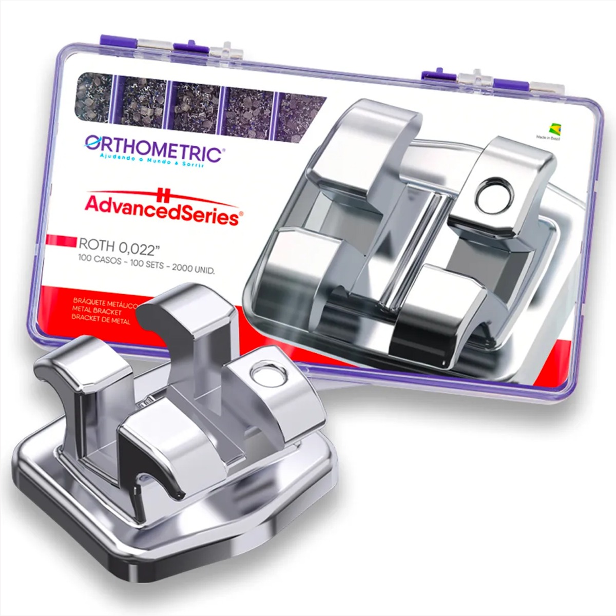 OrthoMetric Advanced Series Metal Bracket Kit Roth 022 (100 Cases) - 10.10.2927