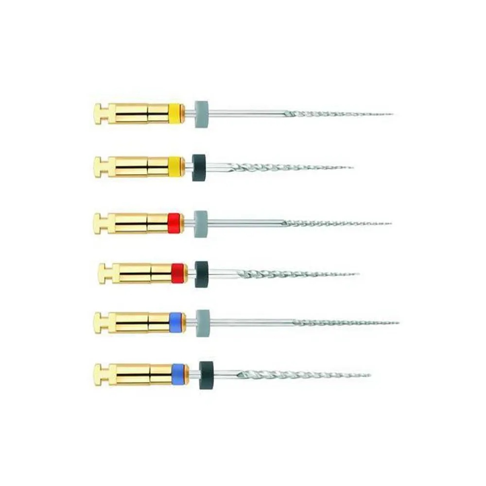 Micro Mega Hero Shaper Classic Rotary Assorted 25mm (Pack Of 6 Files - 1 Each Of 20, 25 And 30 In 4% And 6%)