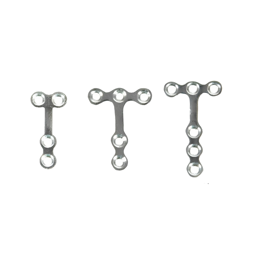 SK Surgicals SS Mini Bone Plates T Shape With Gap - 1.5mm