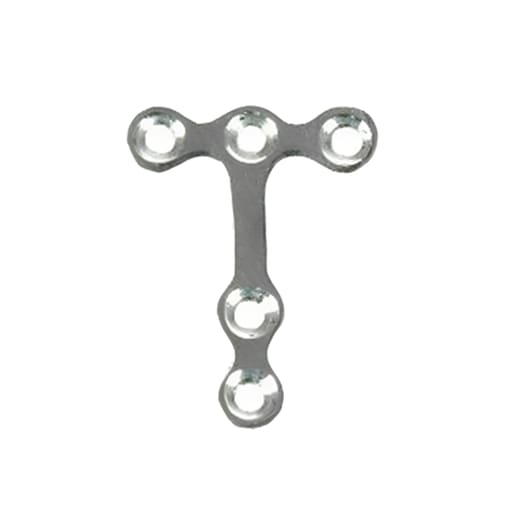 SK Surgicals SS Mini Bone Plates T Shape With Gap - 1.5mm (5 Holes) 105.540S (Pack of 2 )
