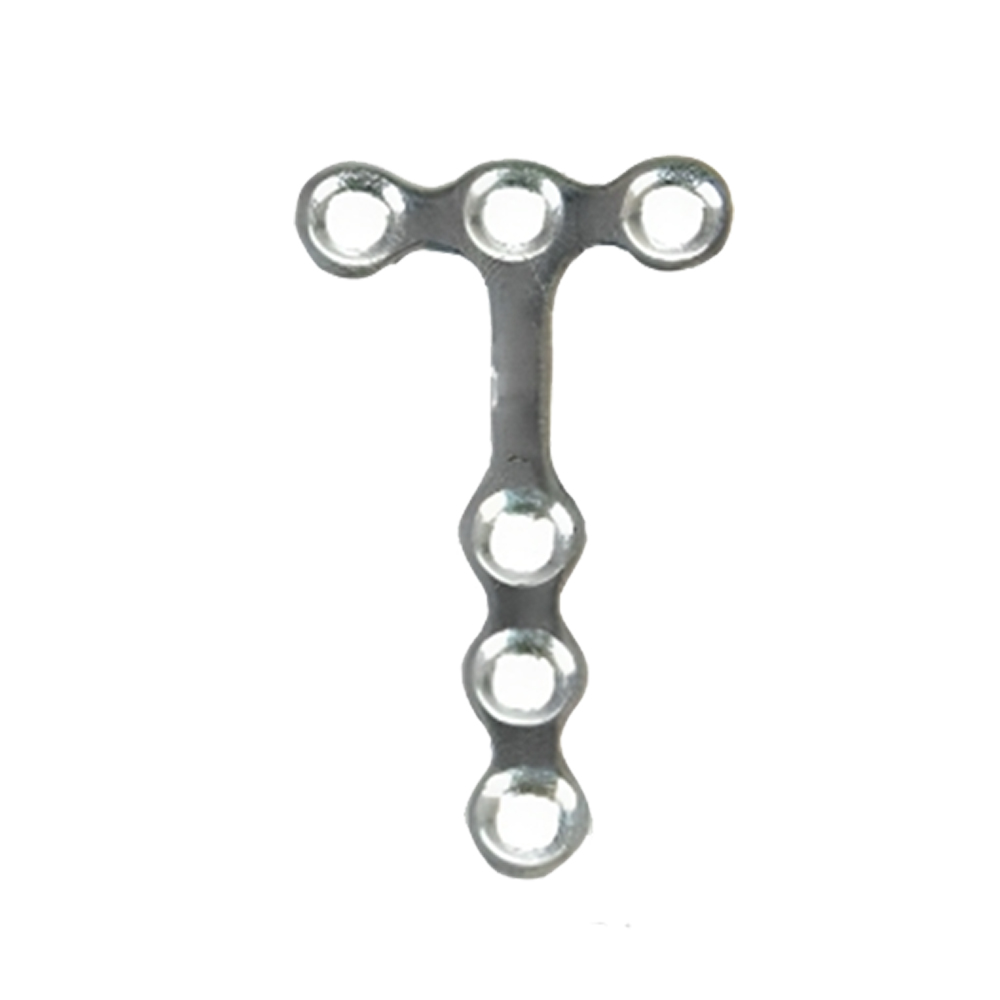 SK Surgicals SS Mini Bone Plates T Shape With Gap - 1.5mm (6 Holes) 105.640S