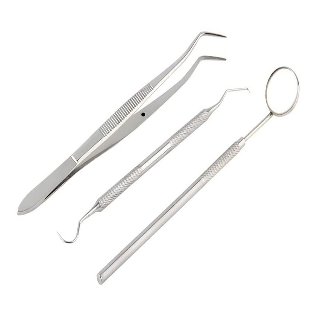GI Probe + Mouth Mirror + Tweezer (Double ended)