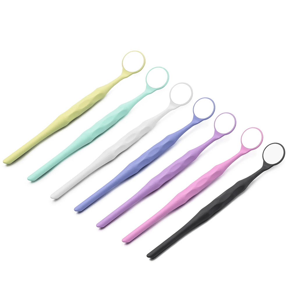 Hahnenkratt Relax FS Rhodium Mouth Mirror #5 Assorted Pack Of 10 (7110)