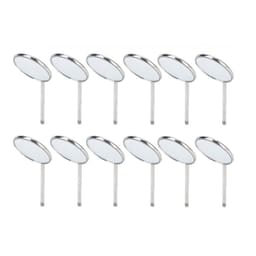Waldent Mouth Mirror Tops Plain #4 Pack of 12 (K13/4)