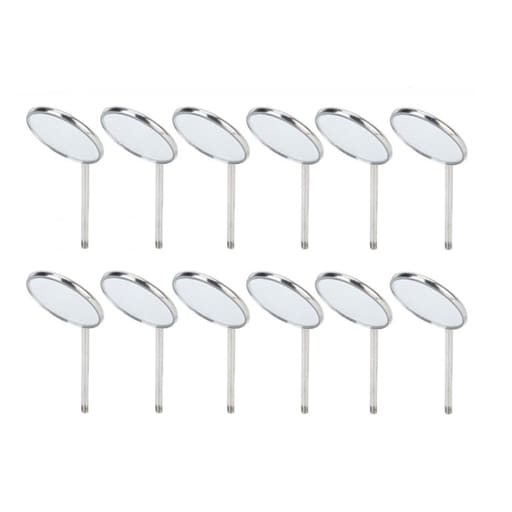 Waldent Mouth Mirror Tops Plain #4 Pack of 12 (K13/4)