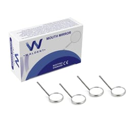 Waldent Mouth Mirror Tops Plain #3 Pack Of 12 (K13/7)