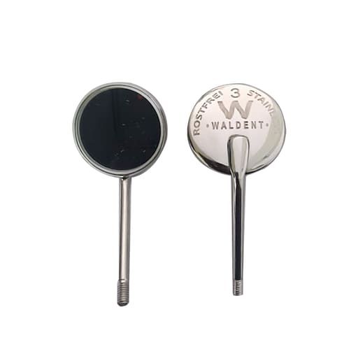 Waldent Mouth Mirror Tops Plain #3 Pack Of 12 (K13/7)