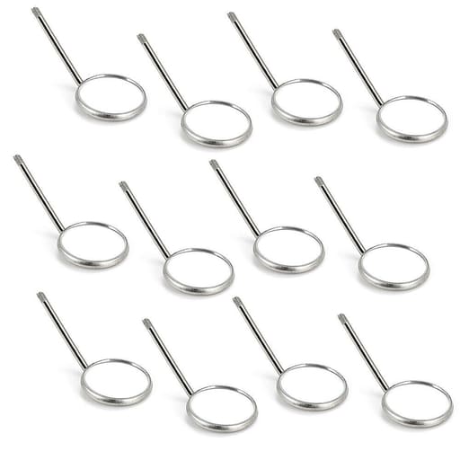 Waldent Mouth Mirror Tops Plain #3 Pack Of 12 (K13/7)