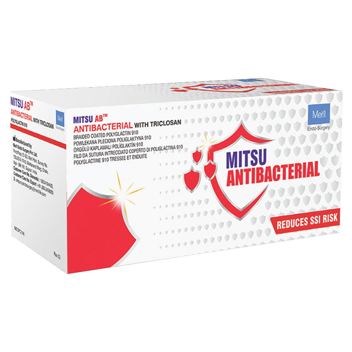 Meril Mitsu AB #2-0 Polyglactin 910 Suture With Triclosan