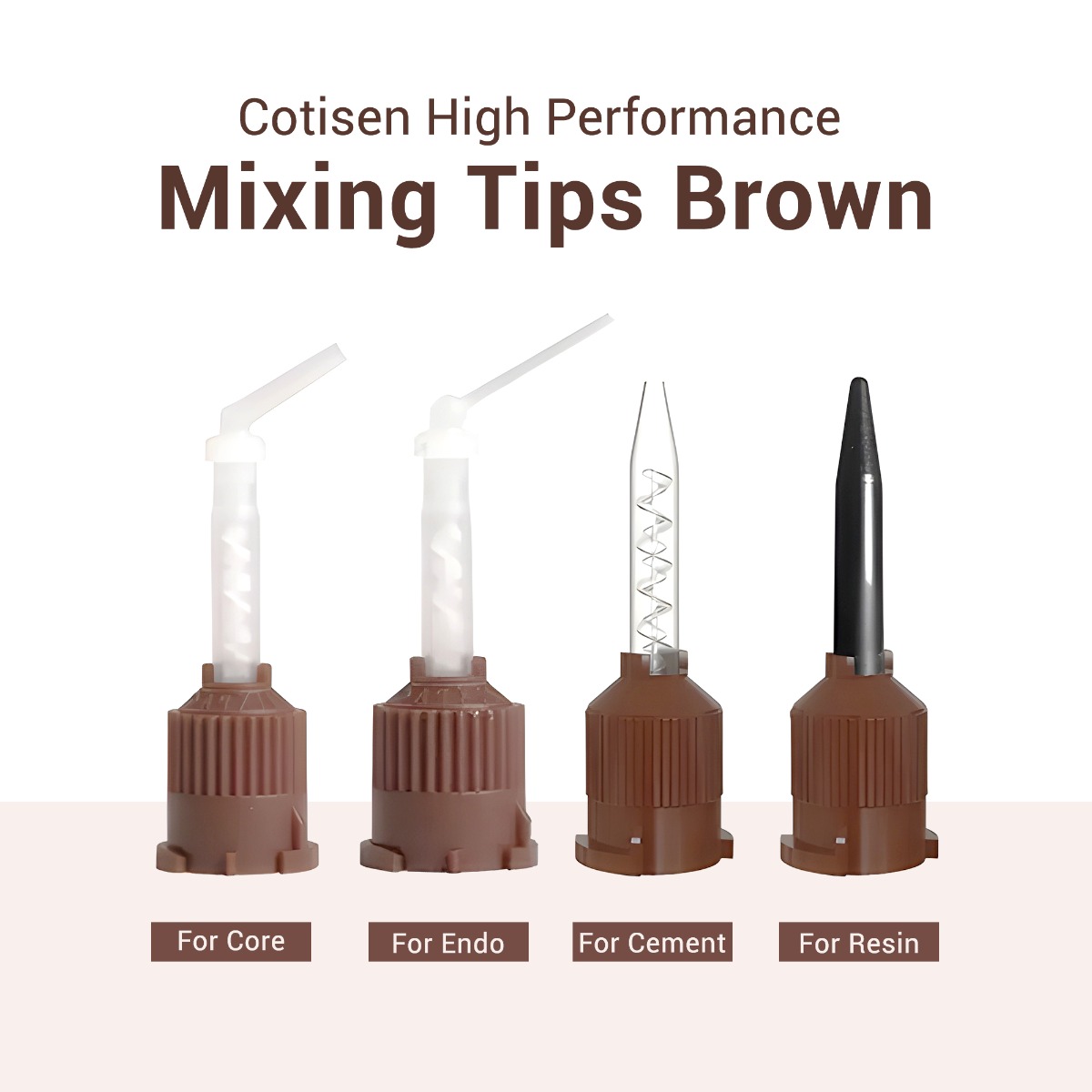 Cotisen High Performance Mixing Tips Brown Pack Of 50