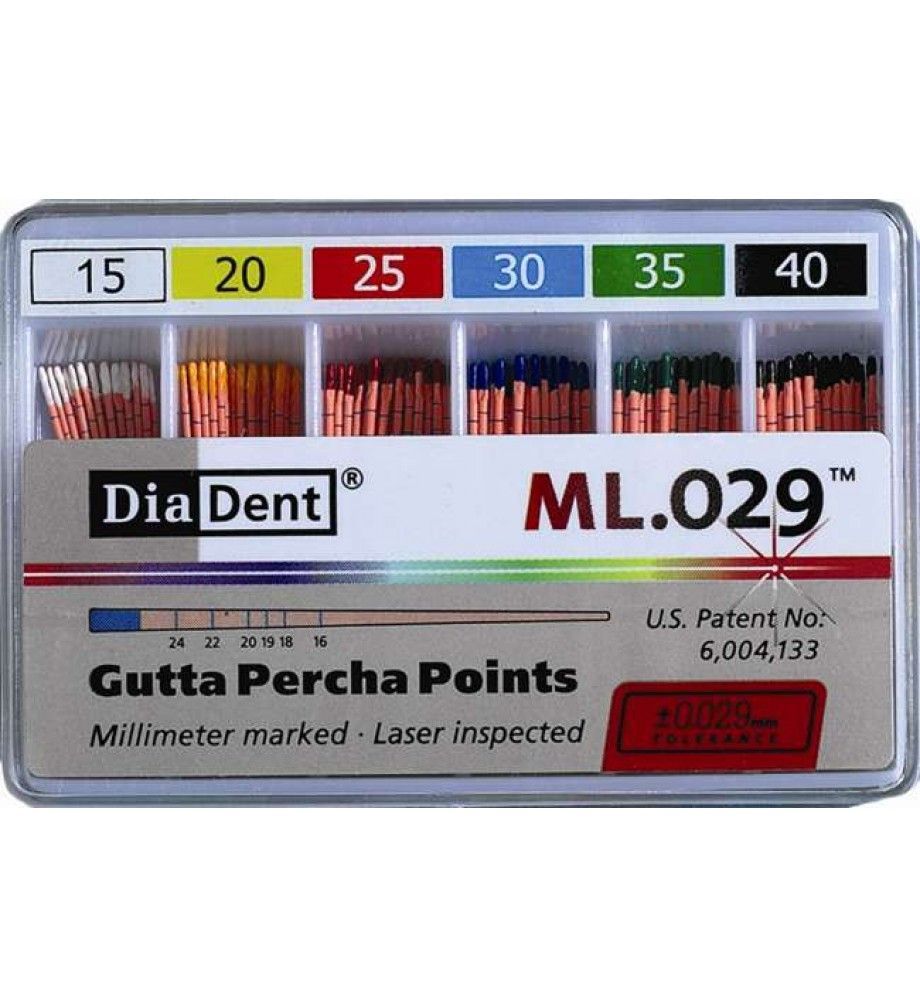 Diadent Gutta Percha Points - 2% # 15- 40