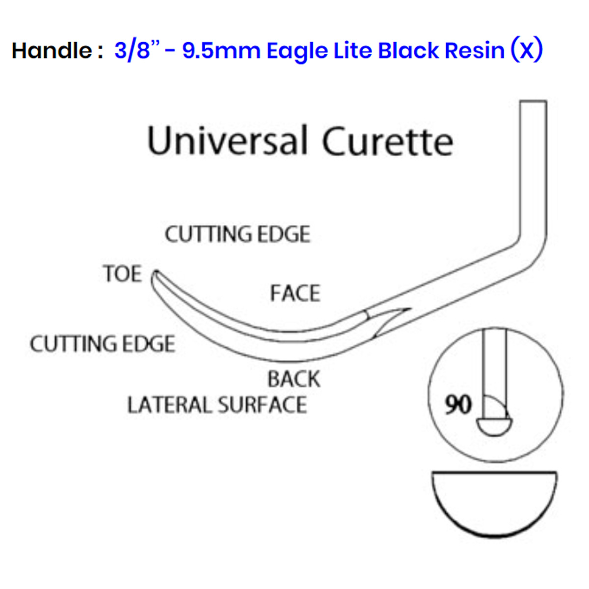 American Eagle Universal Curettes Columbia 4L-4R Montana Black