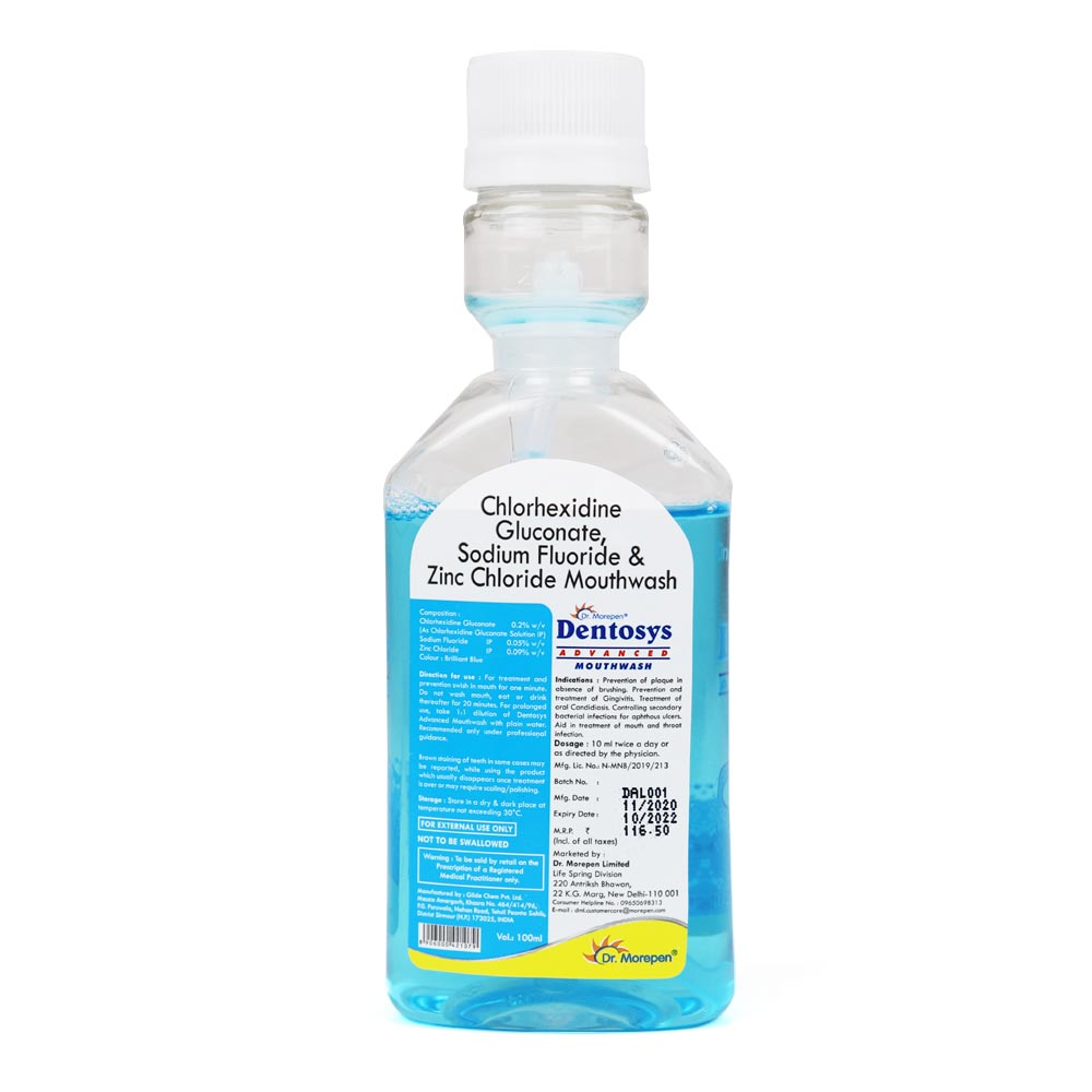 Dr. Morepen Dentosys Advanced Mouthwash (Pack of 25)