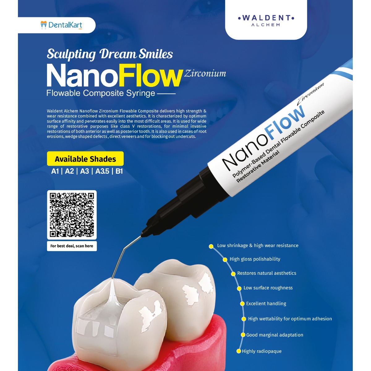 Waldent Alchem Nanoflow Zirconium Flowable Composite
