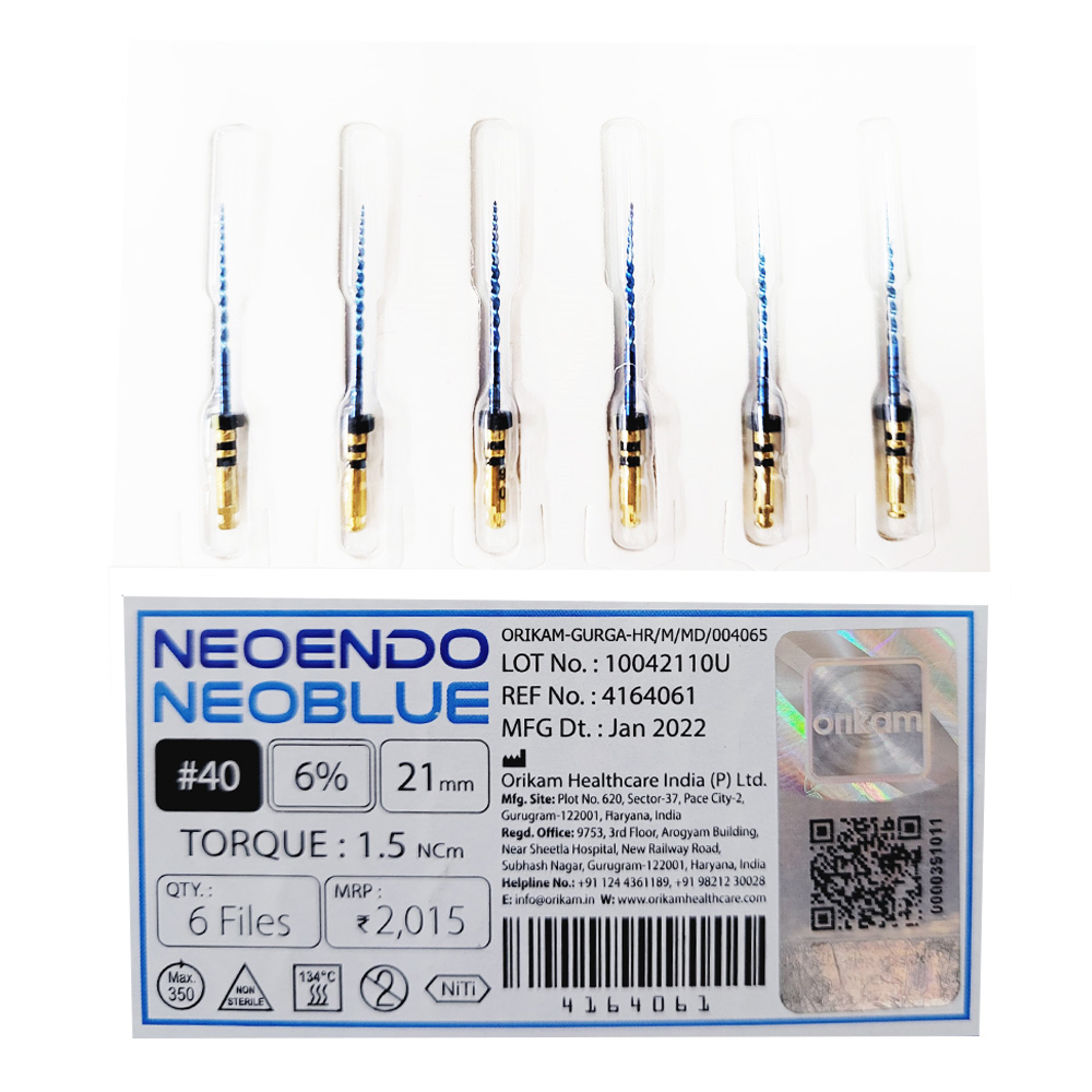 NeoEndo NeoBlue Files 21mm 6% #40     
