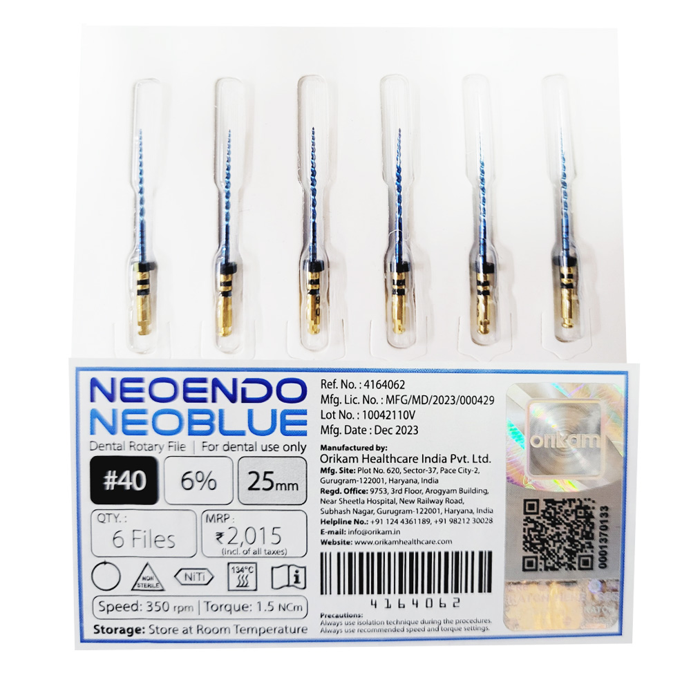 NeoEndo NeoBlue Rotary Files 25mm