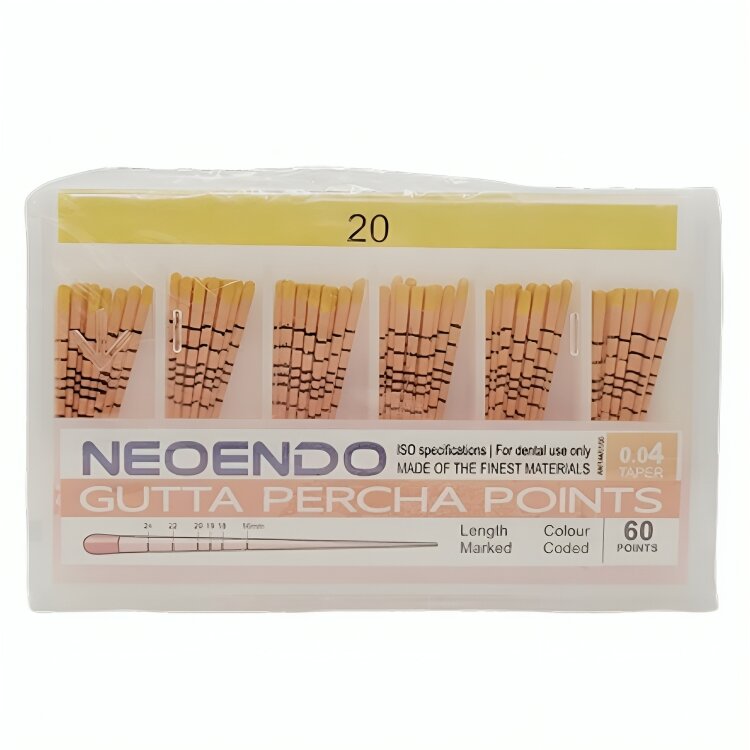 Neoendo Gutta Percha Points 4% (Length Marked) # 20