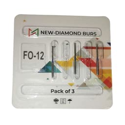 NewDiamond Flame Ogival FG Diamond Bur FO-12 (Pack Of 3) - 2
